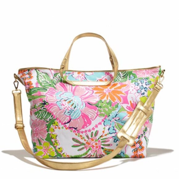 Rare!! Lilly Pulitzer Nosey Posey Weekender AND Duffel Set!! - Picture 1 of 2